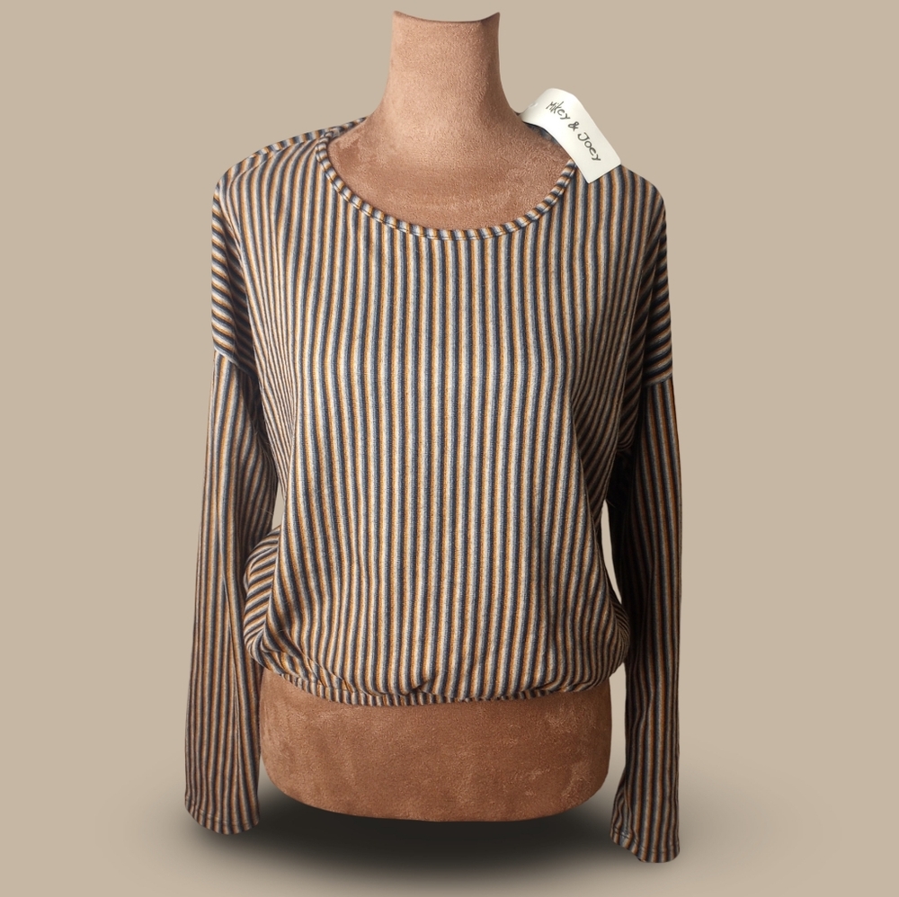 New With Tags Retro Striped Cozy Knit Top Mikey & Joey NWT Perfect Gift